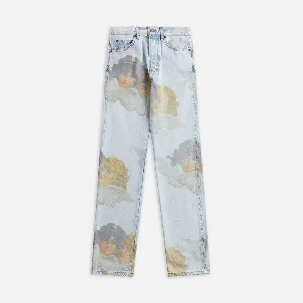 Angel Print Mid Straight Fit Jeans | Fiorucci Cheap