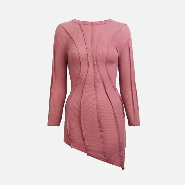 Asymetric Long Sleeve Mini Dress | Sami Miro Vintage Hot