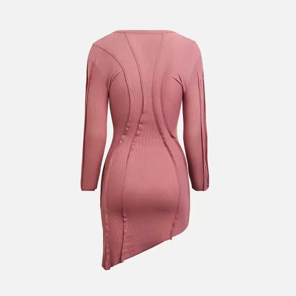 Asymetric Long Sleeve Mini Dress | Sami Miro Vintage Hot