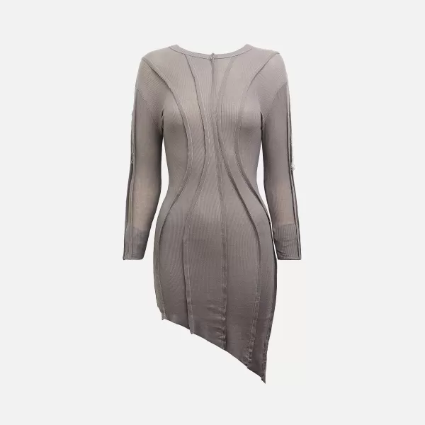 Asymmetric Long Sleeve Dress | Sami Miro Vintage Clearance