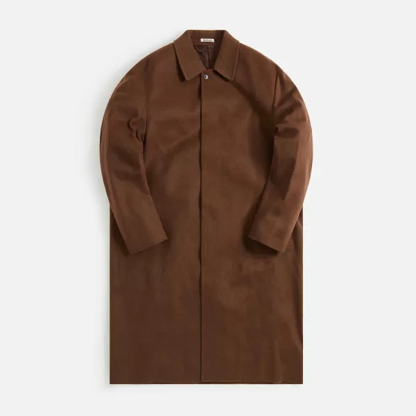 Baby Camel Flannel Coat | Auralee Flash Sale