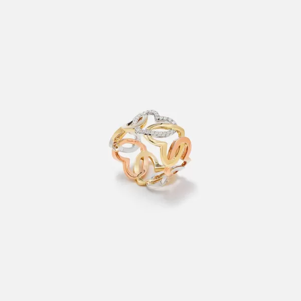 Bague Maille Coeurs 3 Ors Heart Ring | Yvonne Leon Clearance