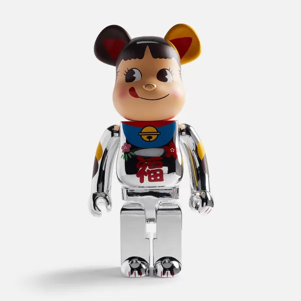 Be@Rbrick Manekineko Peko-Chan Good Luck 1000% Silver Plated | Medicom Toy Cheap