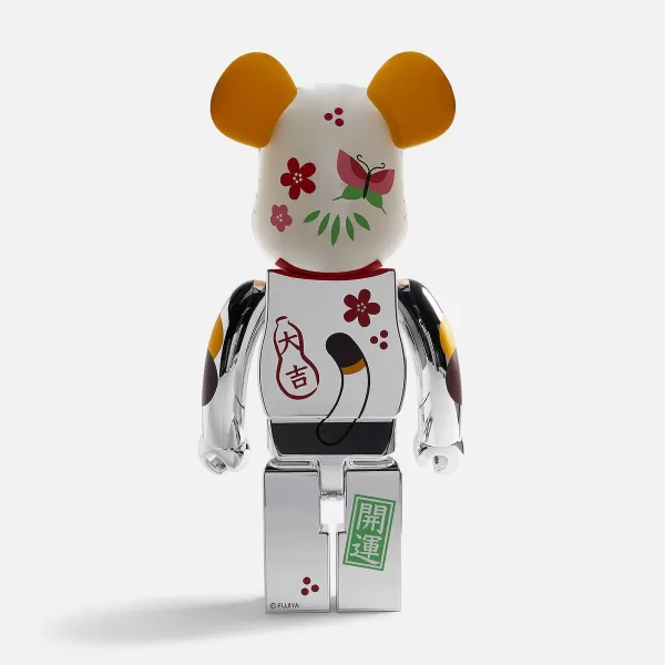 Be@Rbrick Manekineko Peko-Chan Good Luck 1000% Silver Plated | Medicom Toy Best