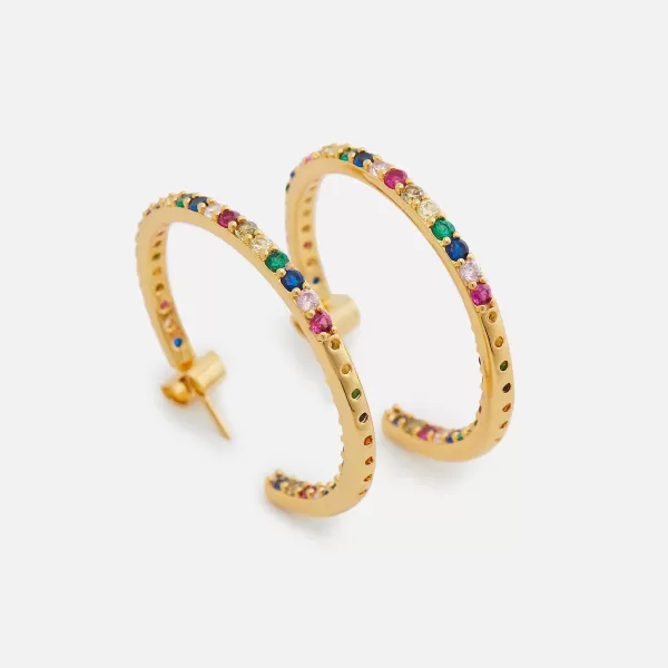 Block Hoops | Crystal Haze Fashion