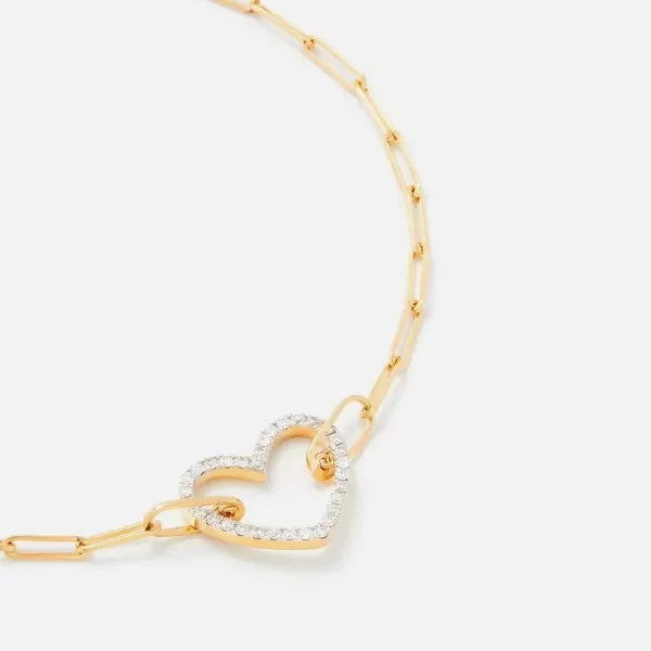 Bracelet Petit Coeur Diamants Jaune | Yvonne Leon Store