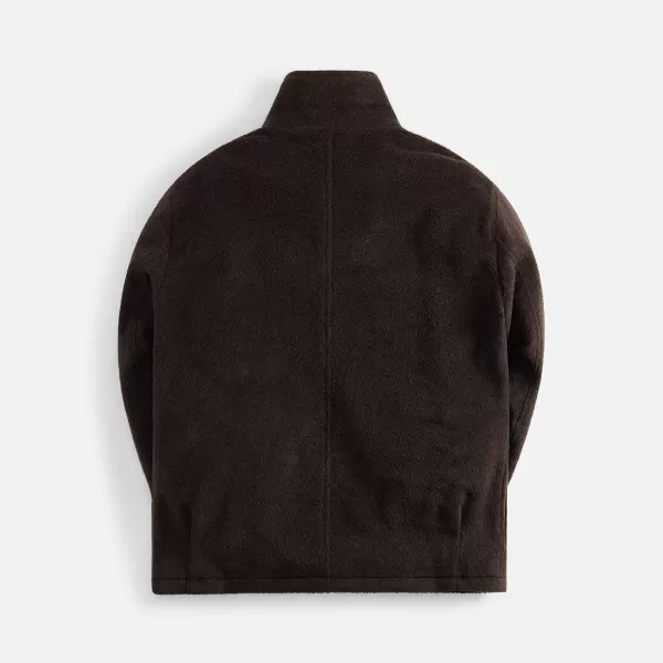 Brushed Suri Alpaca Mohair Jacquard Zip Blouson | Auralee Outlet