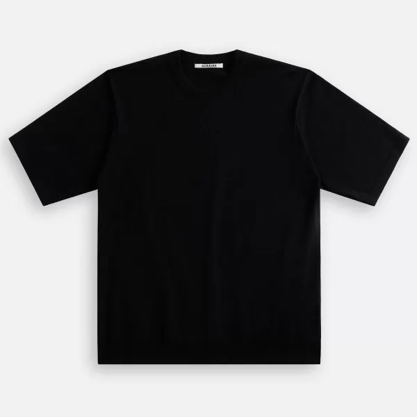 Cashmere Hard Twist Knit Tee | Auralee Store