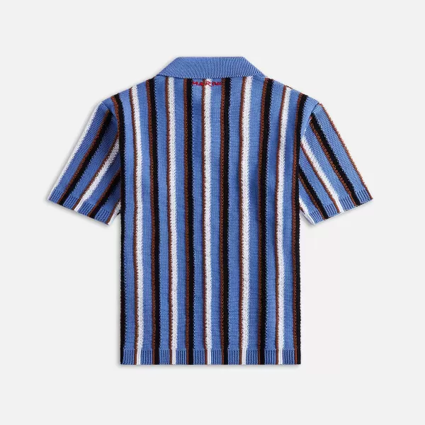Cotton Cable Striped Crochet Polo | Marni Sale