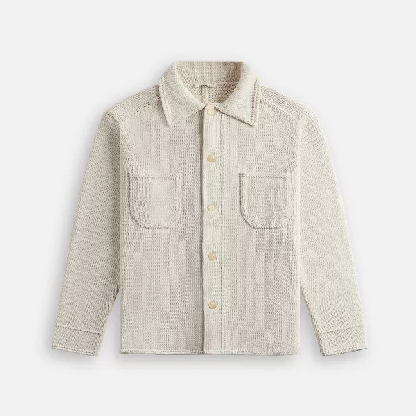 Cotton Lily-Yarn Knit Blouson | Auralee Fashion