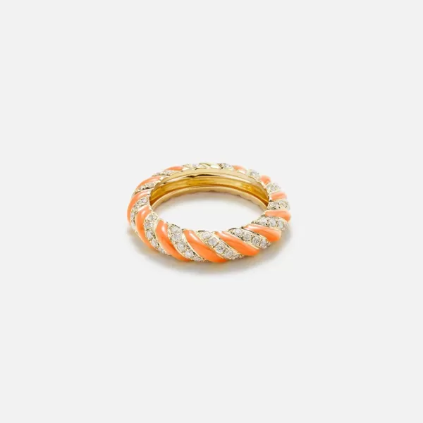 Diamond Torsade Twist Ring | Yvonne Leon Fashion