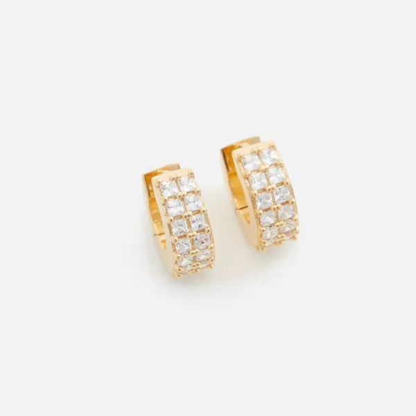 Double Eternity Spike Hoop Earrings 18K Plated | Hatton Labs Sale