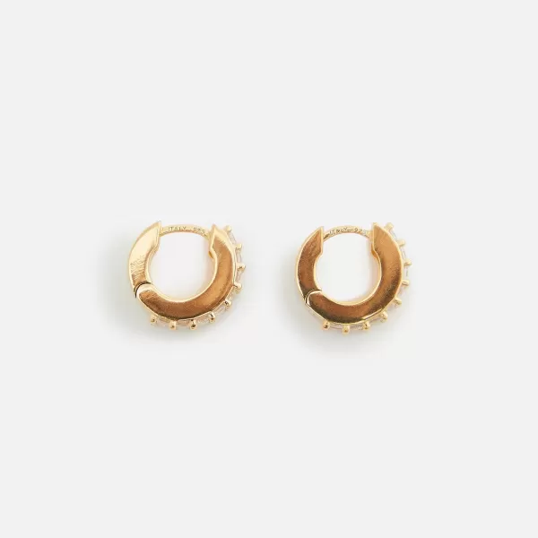 Double Eternity Spike Hoop Earrings 18K Plated | Hatton Labs Sale