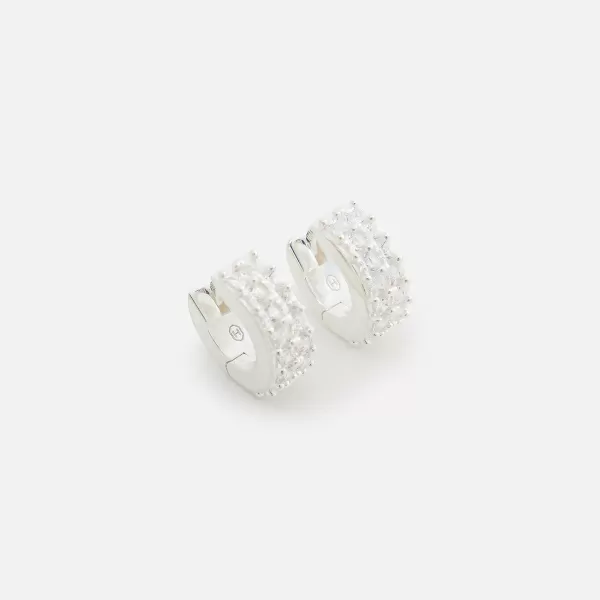 Double Eternity Spike Hoop Earrings Sterling | Hatton Labs Outlet