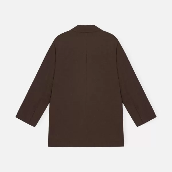 Drapey Melange Dropped Shoulder Boxy Blazer | Ganni Sale