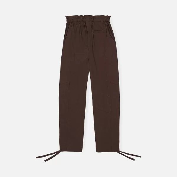 Drapey Melange Elasticated Waist Pant | Ganni Online