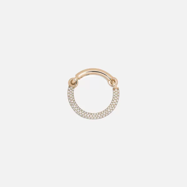 Equinox Ring In Yellow Gold With 2/3 Pave White Diamond | Maor Sale