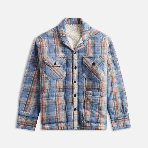 Faded Blue Sherpa Lined Boxy | Greg Lauren Store