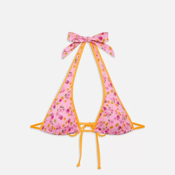Floral Halter Bikini Top | Frankies Bikinis Discount