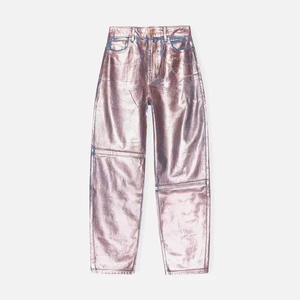 Foil Denim Stary Pant | Ganni Shop