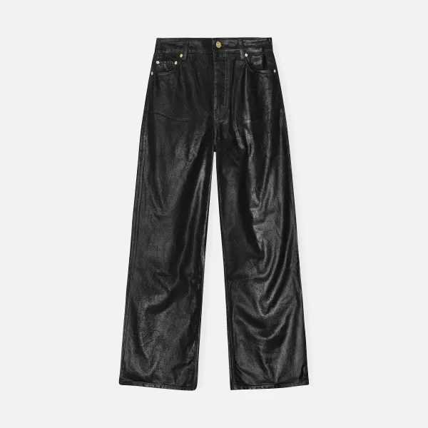 Foil Denim Wide Jeans | Ganni Online