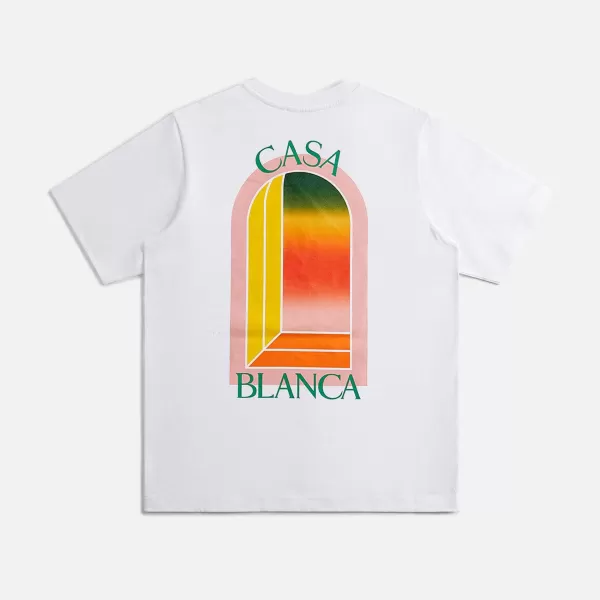 Gradient Arch Logo Printed Tee | Casablanca Outlet