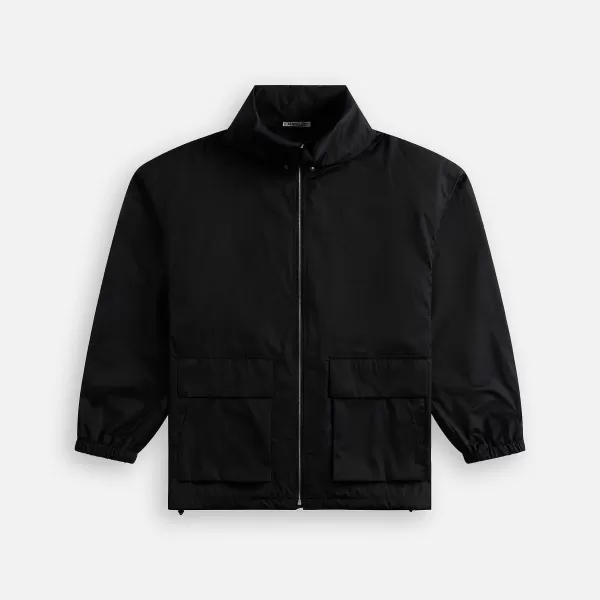 Hard Twist Polyester Satin Laminate Zip Blouson | Auralee Online