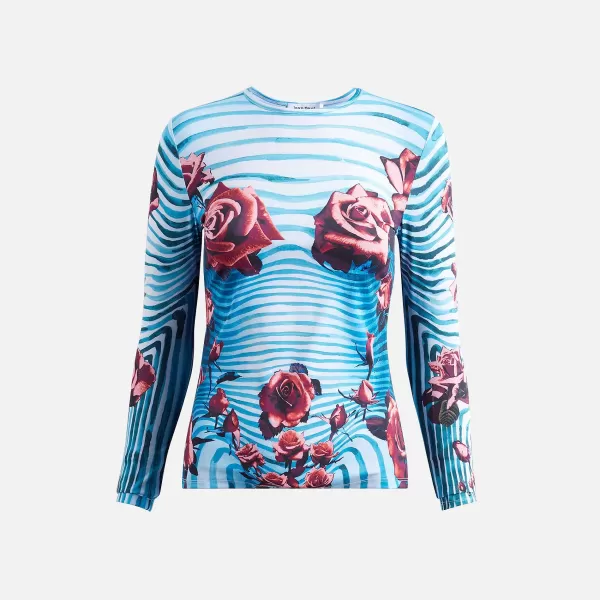 Jersey Long Sleeve Printed Top | Jean Paul Gaultier New