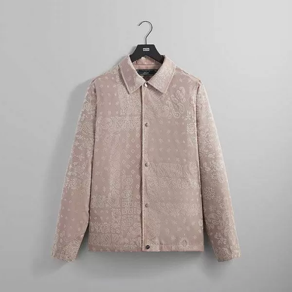 Flocked Deconstructed Bandana Coaches Jacket | Kith Sale
