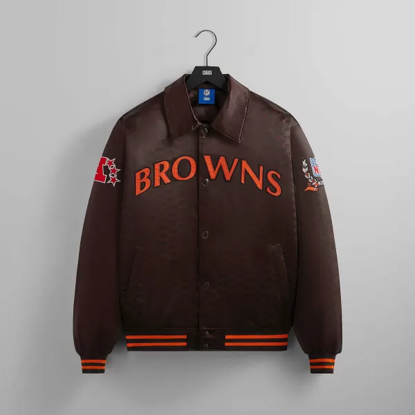 For The Nfl: Browns Satin Bomber Jacket | Kith Hot