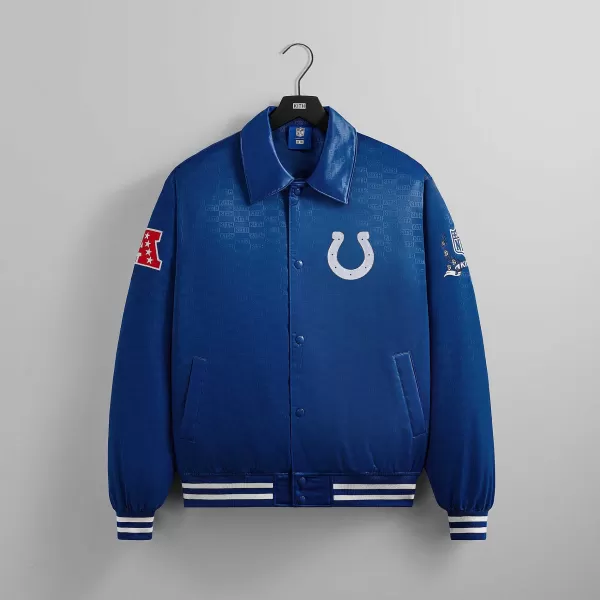 For The Nfl: Colts Satin Bomber Jacket | Kith Fashion