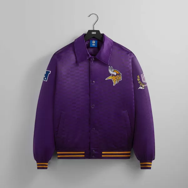 For The Nfl: Vikings Satin Bomber Jacket | Kith Discount