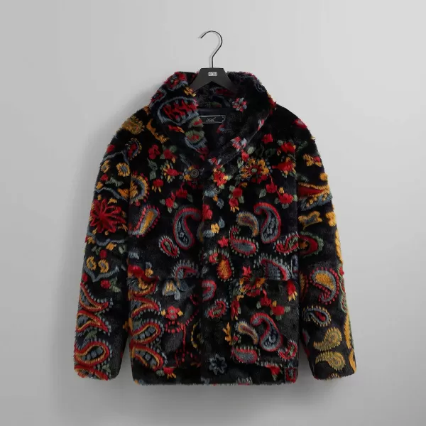 Paisley Fur Short Becker Coat | Kith Discount
