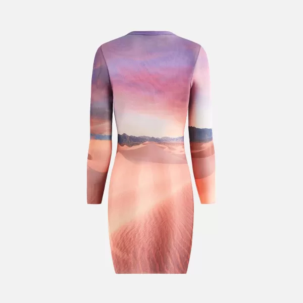 Desert Sunset Mulberry Long Sleeve Dress | Kith Women Sale