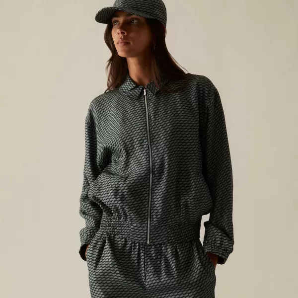 Gesa Monogram Silk Coach Jacket | Kith Women Cheap