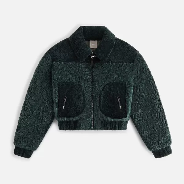Lennox Panelled Shearling Bomber | Kith Women Best