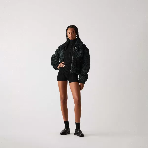 Lennox Panelled Shearling Bomber | Kith Women Best