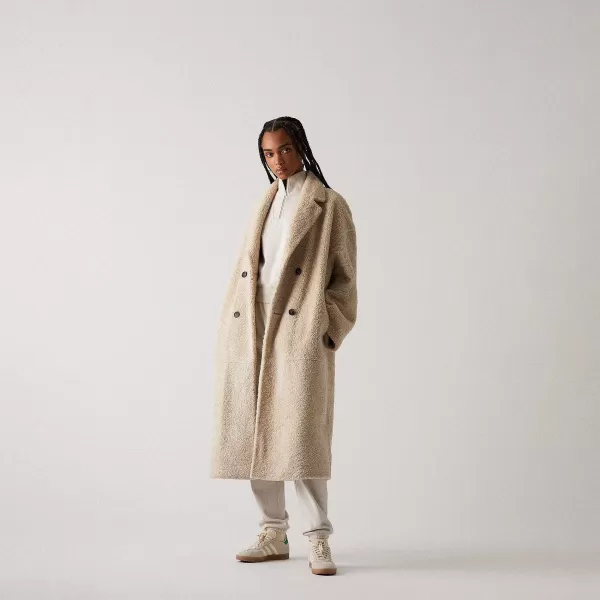 Merra Double Breasted Shearling Coat | Kith Women Fashion