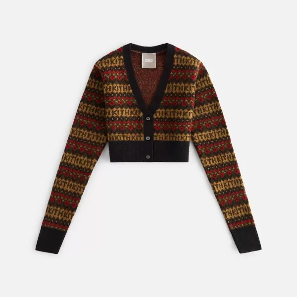 Sydney Cropped Logo Fair Isle Cardigan | Kith Women Best Sale