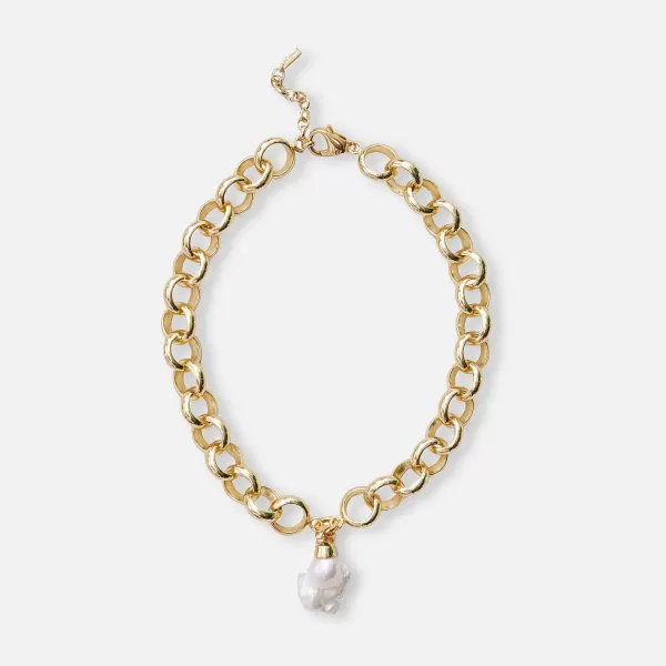Laila Necklace With Detachable Pearl Pendant | Eliou Outlet