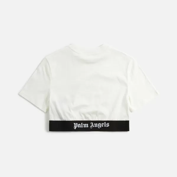 Logo Tape Cropped Tee | Palm Angels Cheap