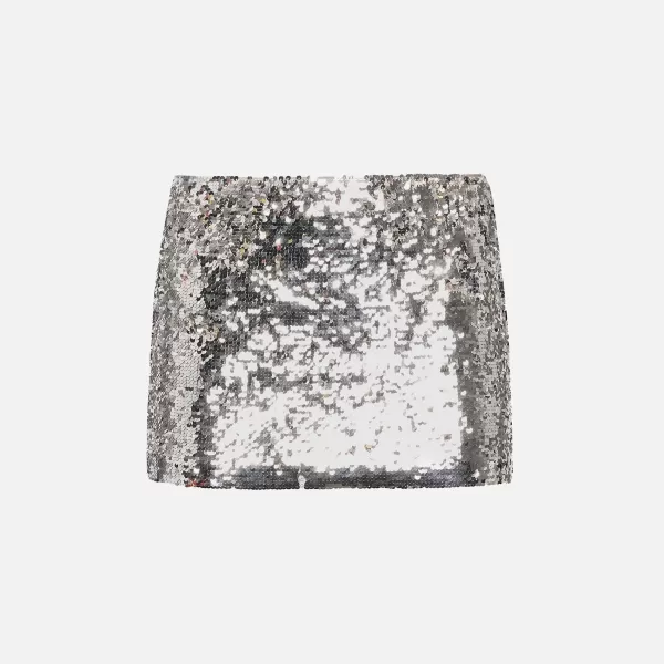 Low Rise Sequin Skirt | GUIZIO Sale
