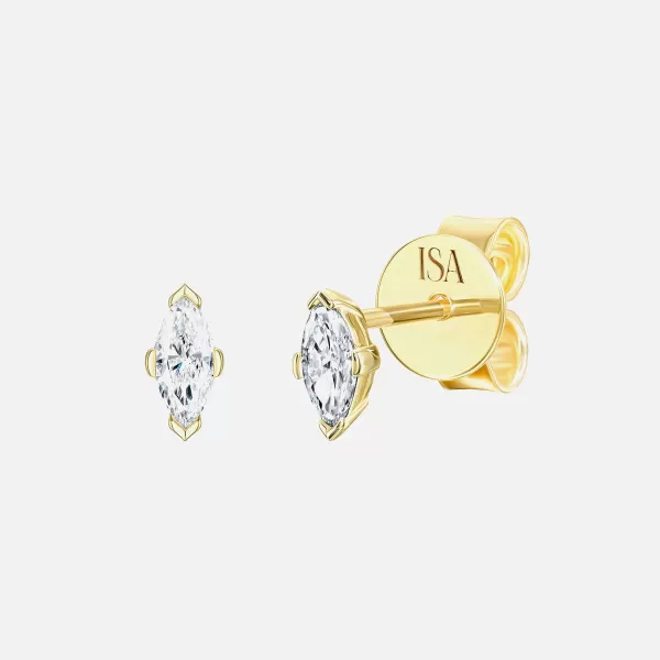 Marquis Diamond Studs 14K Gold | Isa Grutman Shop