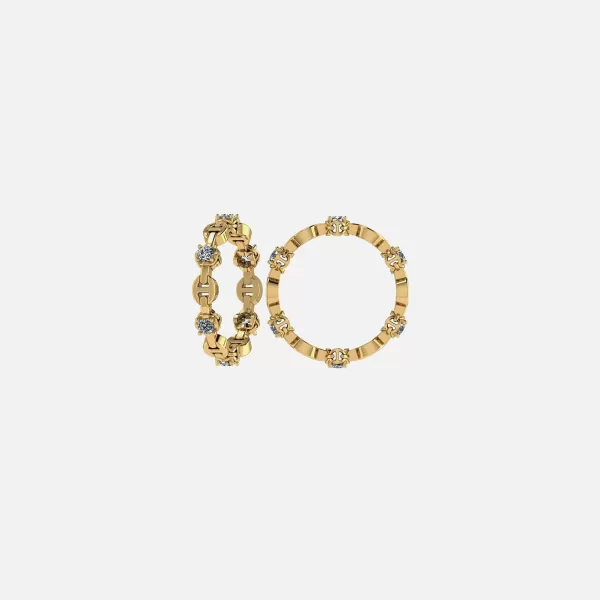 Micro-Link Ring With 6 Stones | Hoorsenbuhs Clearance