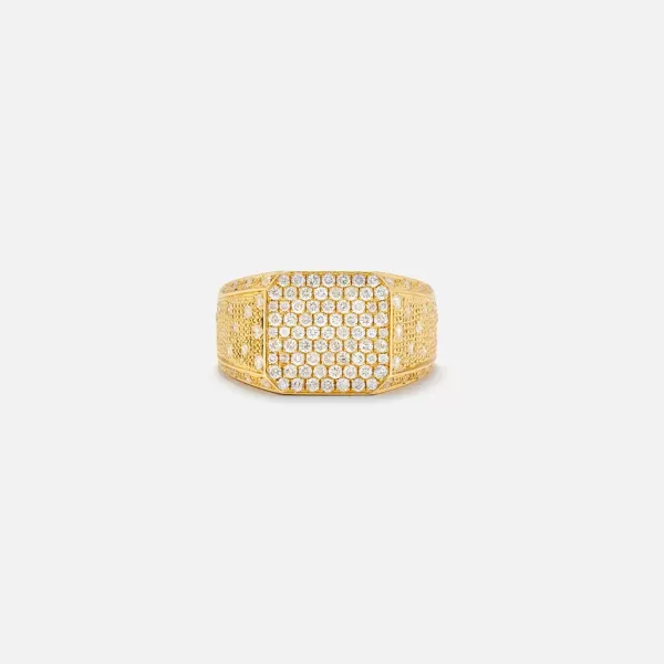 Mini Chevaliere Princess Diamond Signet Ring | Yvonne Leon Online