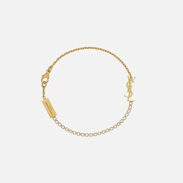 Monogram Bracelet With Crystals | Saint Laurent Shop