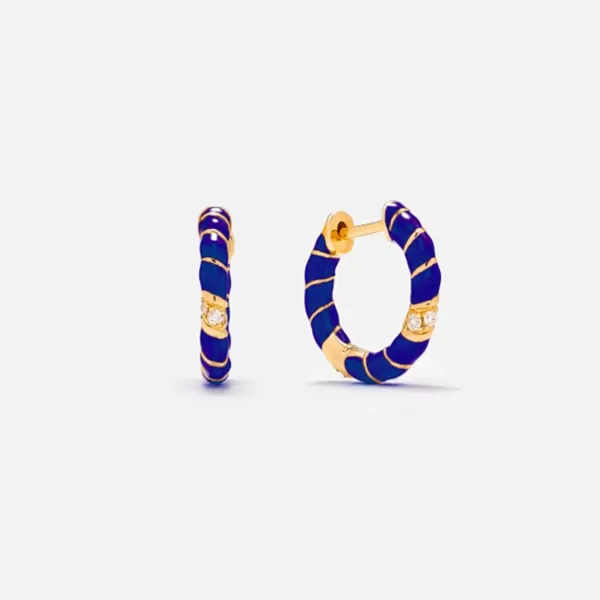 Paire De Creoles Mini Torsade Couleur Hoop Earring | Yvonne Leon Cheap