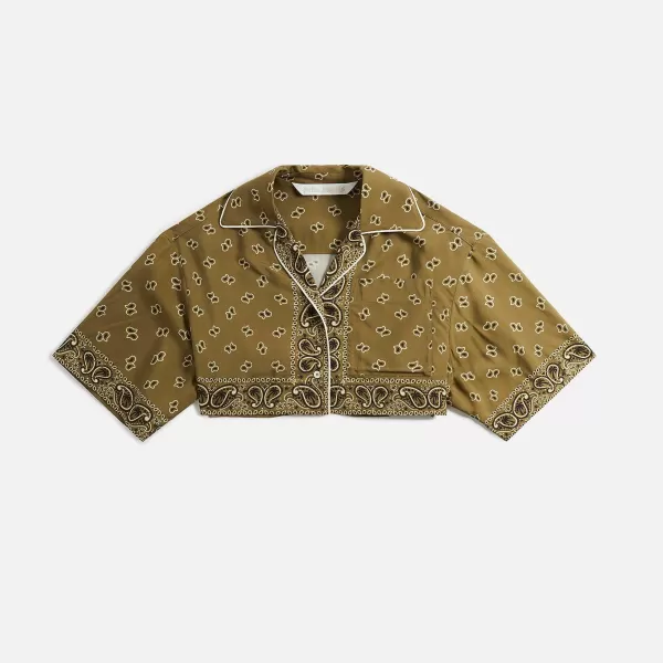 Paisley Cropped Shirt | Palm Angels Best Sale