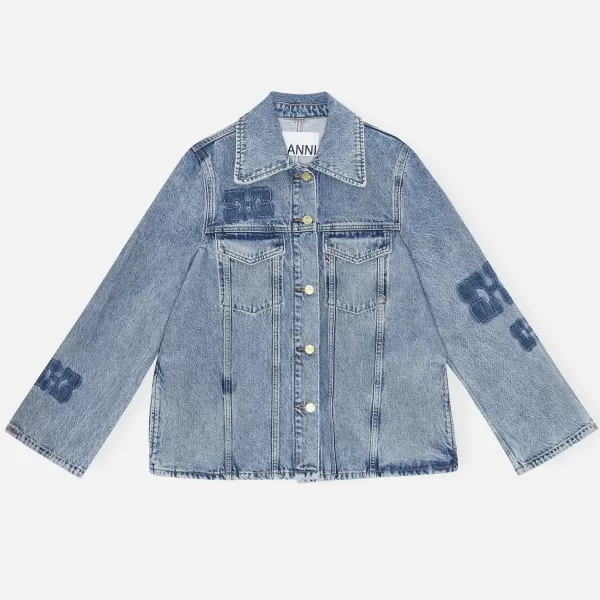 Patch Denim Jacket | Ganni Sale