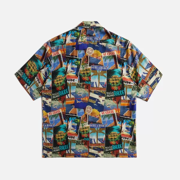 Postcard Silk Shirt | Rhude Store